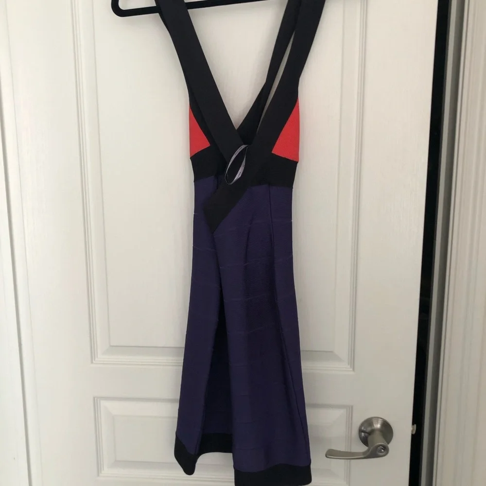 Herve Leger Purple and Orange Dress - Picture 5 of 7
